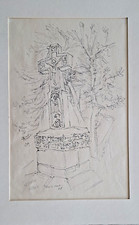 Hans Pluquet Vasmer Kreuz Federzeichnung signiert 1978