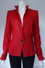 JITROIS. Blazer NEU feines echt Lamm-Leder deutsch 38 frz 40 Jacke Rot OP3500,--