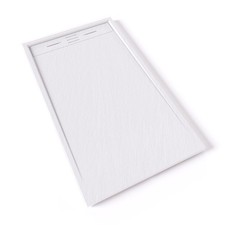 i-flair® SMC Duschwanne HIEMAL in Schieferoptik inkl. Ablaufgarnitur Weiß