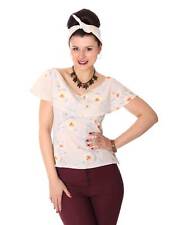 SugarShock Dusana Hawaii Carmen Bluse Fledermausärmel Rockabilly retro Shirt