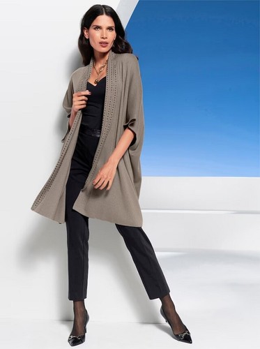 Strickjacke grau heine - strickjacke, 46