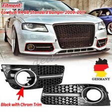 Waben Nebelscheinwerfer Blenden Gitter Grill Für Audi A4 B8 2009-11 Links+Rechts