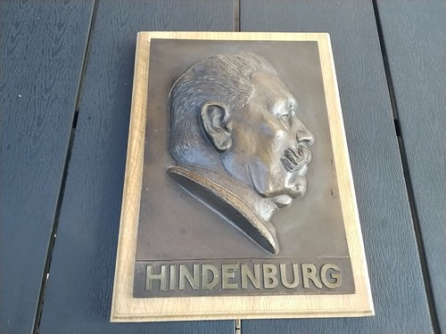 Hindenburg bronze bildplatte - bronze,