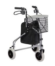 Rollator Dreirad-Rollater Delta 201 3 Rad grau Gehhilfe Korb Tasche Tablett 