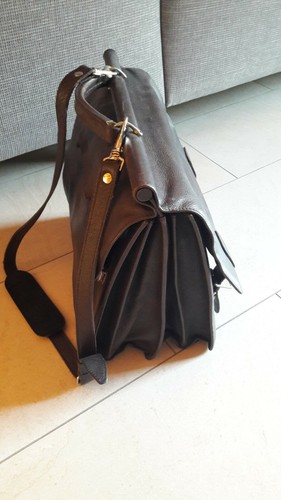 Dunkelbraune lehrertasche - dunkelbraune,