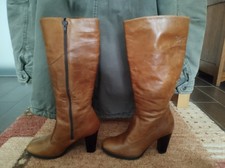 Esprit Stiefel,Leder Cognac,Größe 39