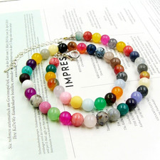 Mehrfarbige Edelsteine Kette