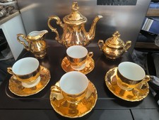 goldfarbige Mokka SET für 4