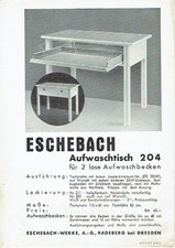 Eschebach Radeberg Prospekt Aufwaschtisch 204 1938