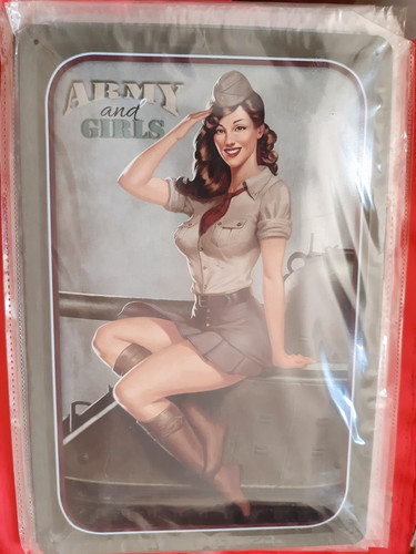 Blechschild sexy frau armee - sexy,
