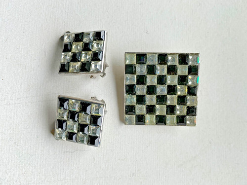 Set brosche und ohrclips - je,