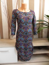 Sans Souci * hübsches Feinstrick Maxi Kleid Schlauch Retro Print * Gr. 36 (38)