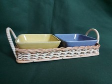 Vintage Schale Set mit Korb