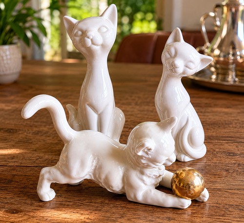 Vintage porzellan katzen - 3,