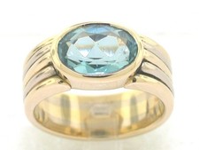 Aquamarin Ring 750 Gelbgold