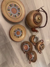 Japanisches Teeservice 1000 Buddhas handbemalt feinstes Porzellan 1960