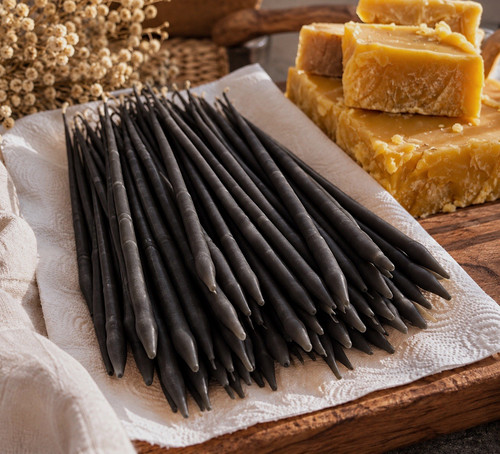 Schwarze ritual stabkerze - schwarze, ritual-stabkerze