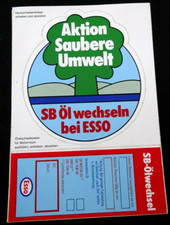 Werbe-Aufkleber ESSO