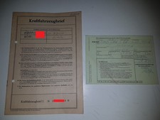 Fahrzeugbrief kfz brief - fahrzeugbrief, 1969