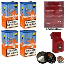 Farmer Pfeifentabak Dose 4x 160g + 1000 Hülsen + Zubehör