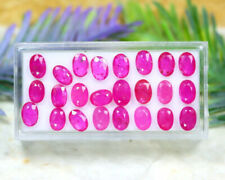 24 natürliche Rubine – Ovalschliff – 13,78 Karat mit Box