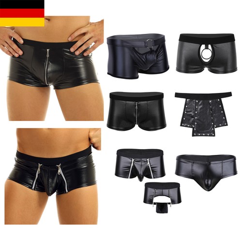 Herren kunstleder wetlook - kunstleder,