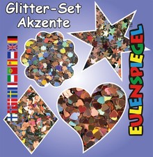 Eulenspiegel Glitzer Motiv Set Akzente Schmink-Set Glitter Kinderschminken