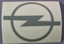 Opel Logo Aufkleber Grau Matt