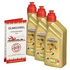 Suzuki GS 400 /E, Bj. 77-83 (GS400); Öl Castrol Power1 10w40 - 3 Liter Motoröl