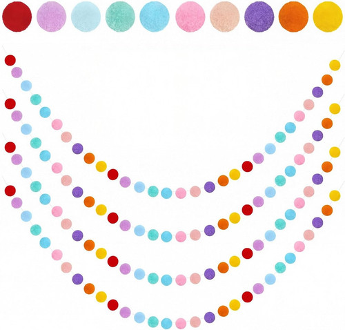 Bunte pompom girlande - bunte,
