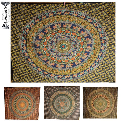 Elefant mandala tagesdecke - elefant,