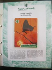 Der Schmetterling O 062 + O 063 Telefonkarten + Seite Folie Deutsche Umwelthilfe