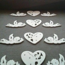 22 Holz Streuteile Herz Engel