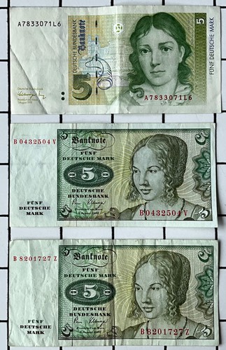 Lot fünf deutsche mark - fünf,