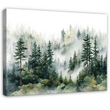Leinwand Bilder Wald Grün Natur Modern Wandbilder Groß Leinwandbild Wanddeko 71