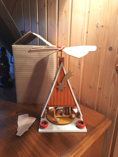 alte kleine DDR Weihnachtspyramide Erzgebirge Christi Geburt