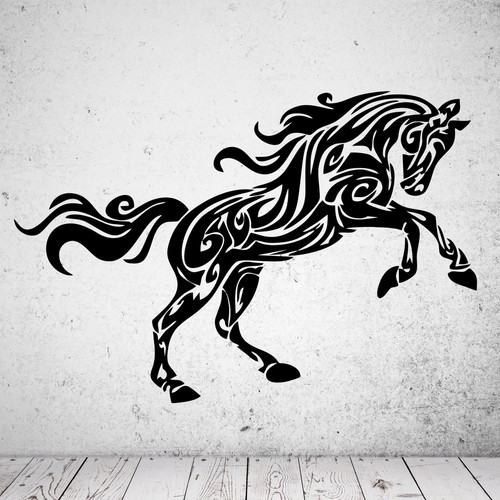 Wandtattoo tribal pferd - wandtattoo,