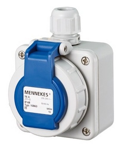 Mennekes steckdose blau - steckdose, 1f