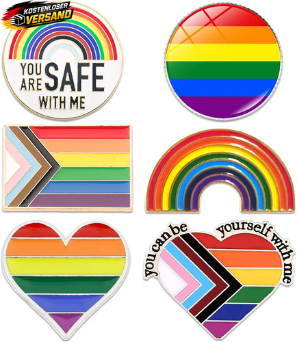 Regenbogen ansteckpins lgbtq - 6,