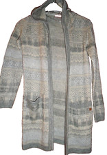 S.Oliver Strick- Long Cardigan / Wolljacke /Mantel, Kapuze, Größe 34, XS - S