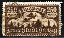 Freie Stadt Danzig / Flugpost 1923/ MiNr. 136 ʘ 