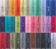 2m Reißverschluss endlos, Spirale 3mm + 10 Schieber/Zipper 33 Farben, Meterware