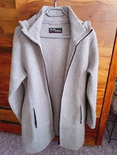 Mufflon Jana Mantel Wollmantel fog / hellgrau  Merinowolle  Gr M