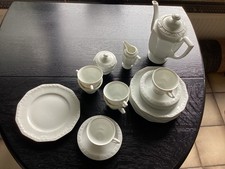 Mocca Espresso Service mit Kanne, Milchkännchen Zuckerdose Rosenthal Maria weiß