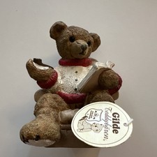 Gilde Teddybären Handwerk Buch Pfeife Sessel  Bären  Handarbeit gemalt Sammler 