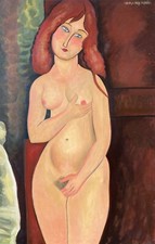 Ölbild Stehender weiblicher