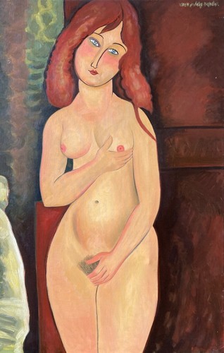 ölbild stehender weiblicher - Ölbild,