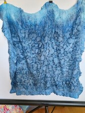 Kissenbezug mit Rüschen 39x39 und 86x86, Ponge, 100%Seide, handbemalt, mit Knöpf