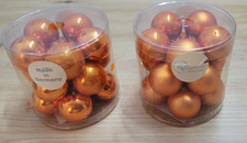 30 x Rödental Weihnachtskugel Christbaumkugeln Glas 3cm Orange in OVP