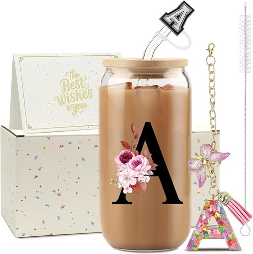 Buchstaben glasbecher mit - a-z,
